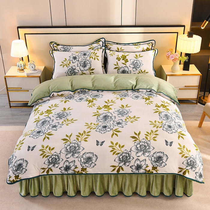 91家纺网 家纺一手货源 找家纺 （总）2025新款高克重8斤金貂绒牛奶绒四件套