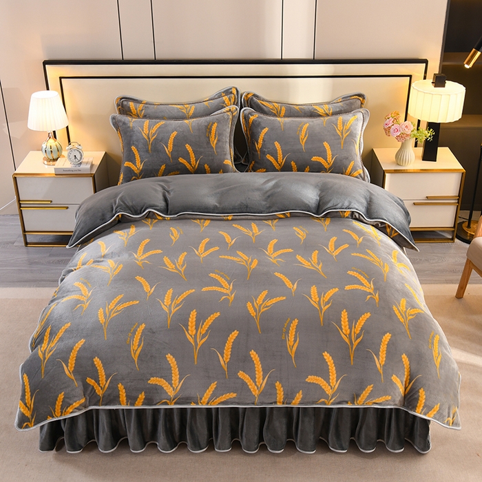 91家纺网 家纺一手货源 找家纺 （总）2025新款高克重8斤金貂绒牛奶绒四件套