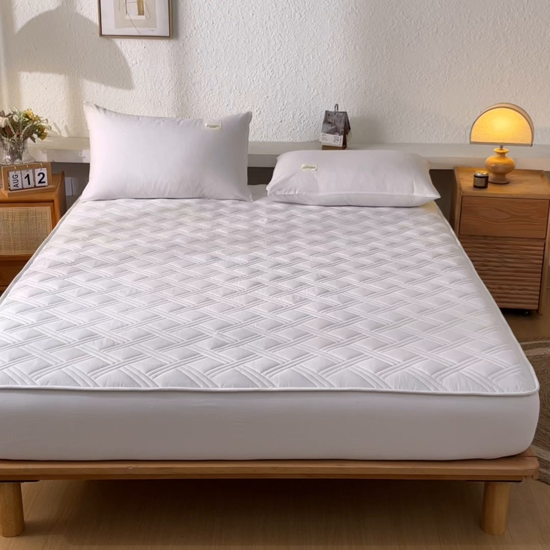 91家纺网 家纺一手货源 找家纺 衿成家纺 2025新款全棉夹棉单床笠床笠单件方格子 方格子-纯自