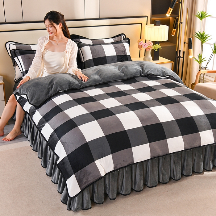 91家纺网 家纺一手货源 找家纺 （总）2025新款高克重8斤金貂绒牛奶绒四件套