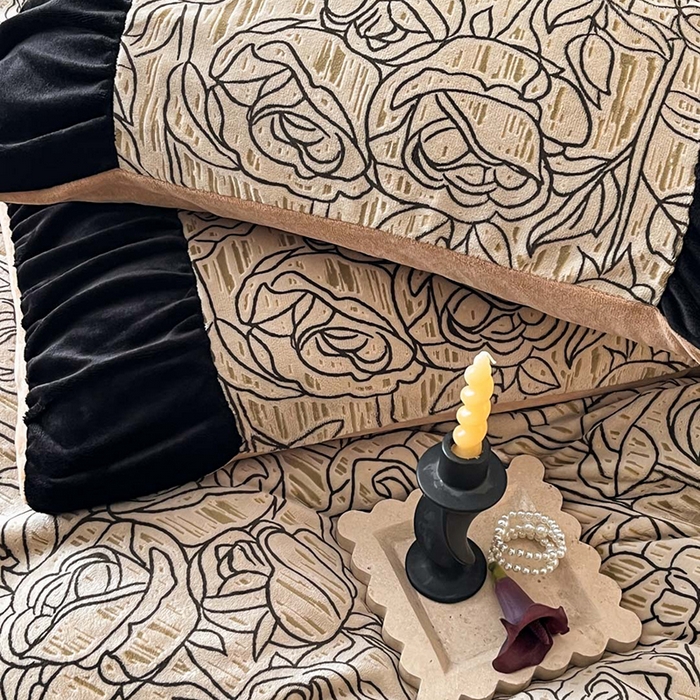 91家纺网 家纺一手货源 找家纺 （总）慕澄家纺 2025新款高克重泡泡袖琢色雕花牛奶绒四件套