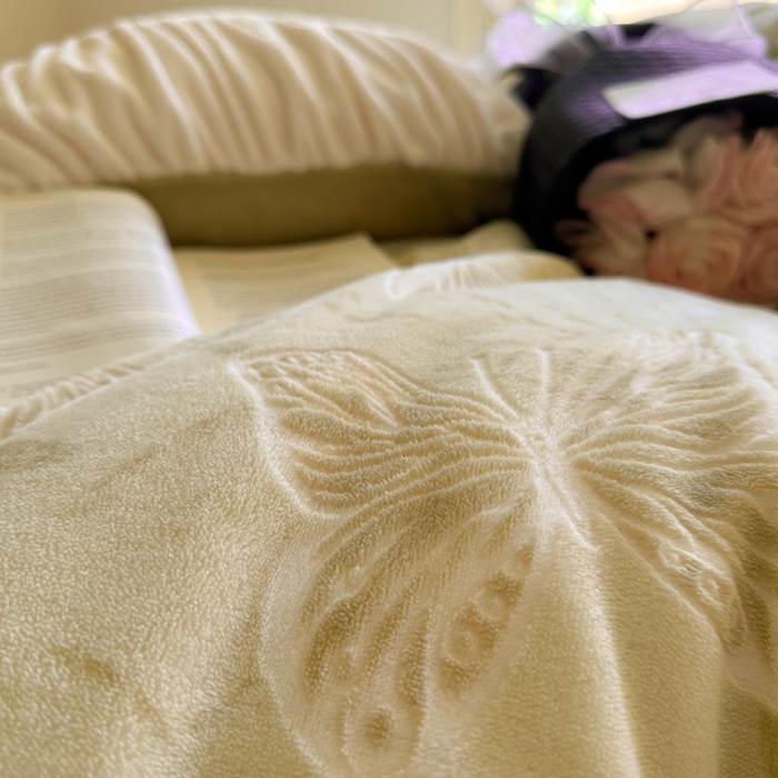 91家纺网 家纺一手货源 找家纺 慕澄家纺 2025新款高克重泡泡袖琢色雕花牛奶绒四件套 约定