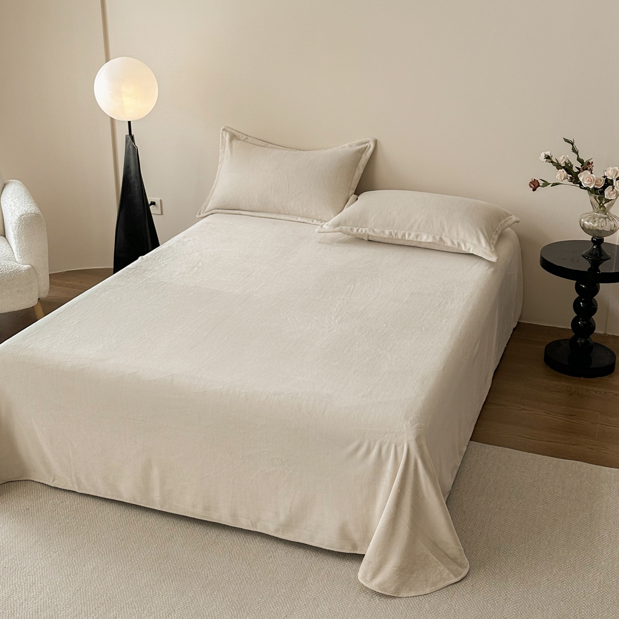 91家纺网 家纺一手货源 找家纺 （总）禧禾 2025新款A类300G醇厚速暖绒四件套牛奶绒四件套