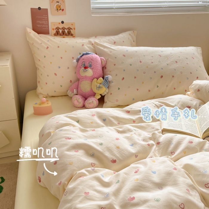 （总）澜妃 2025新款糯叽叽水洗棉简单款四件套