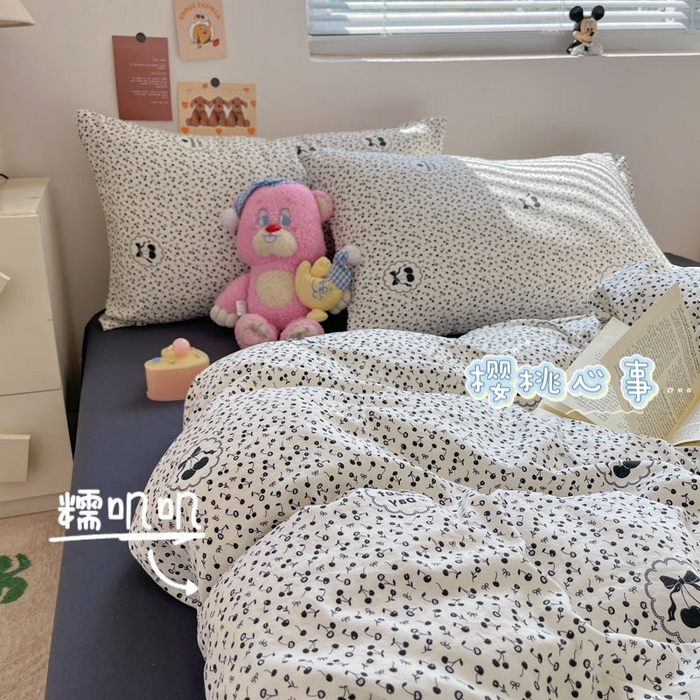 91家纺网 家纺一手货源 找家纺 （总）澜妃 2025新款糯叽叽水洗棉简单款四件套