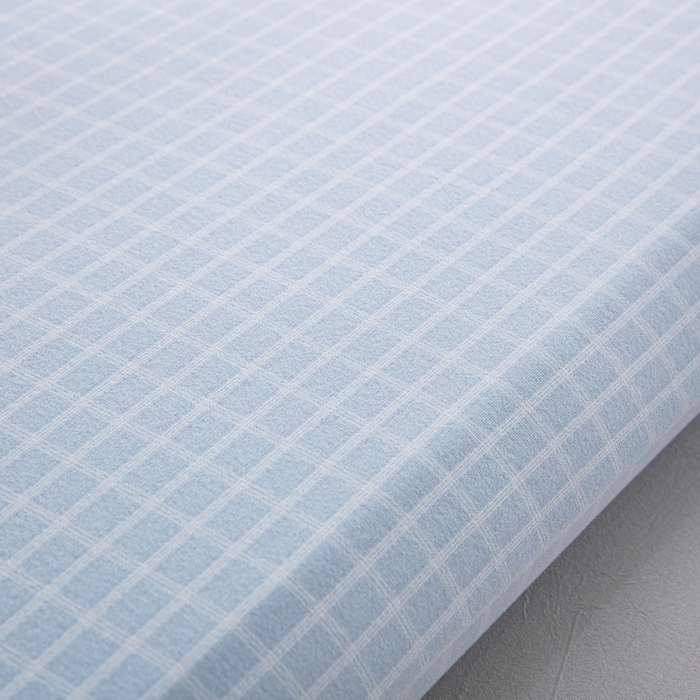 91家纺网 家纺一手货源 找家纺 大黄蜂家居家纺 2025新款暖感德绒万能魔术枕套 蓝小格