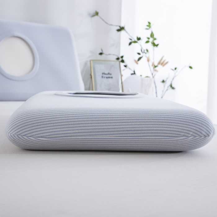 91家纺网 家纺一手货源 找家纺 大黄蜂家居家纺 2025新款暖感德绒万能魔术枕套 蓝细条