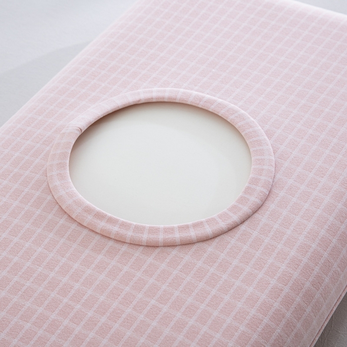 91家纺网 家纺一手货源 找家纺 大黄蜂家居家纺 2025新款暖感德绒万能魔术枕套 粉小格