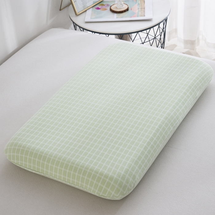 91家纺网 家纺一手货源 找家纺 大黄蜂家居家纺 2025新款暖感德绒万能魔术枕套 果绿小格