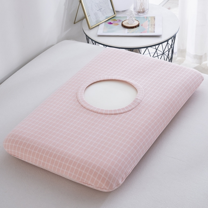 91家纺网 家纺一手货源 找家纺 大黄蜂家居家纺 2025新款暖感德绒万能魔术枕套 粉小格