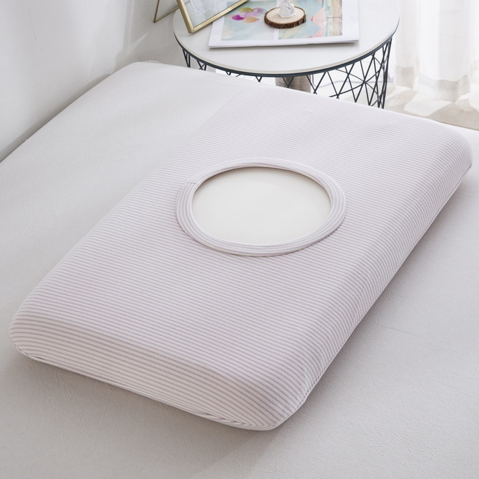 91家纺网 家纺一手货源 找家纺 大黄蜂家居家纺 2025新款暖感德绒万能魔术枕套 紫细条