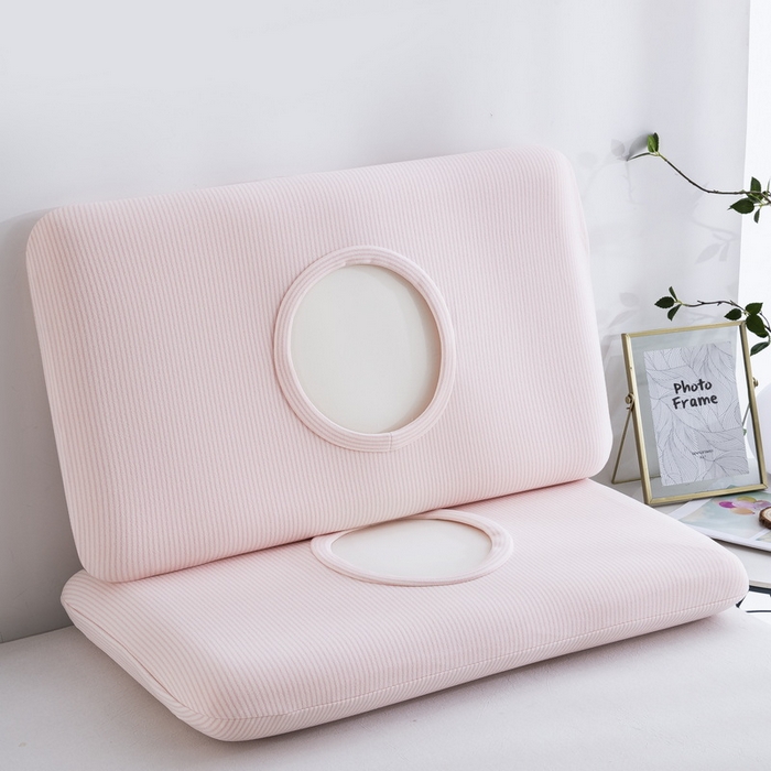 91家纺网 家纺一手货源 找家纺 大黄蜂家居家纺 2025新款暖感德绒万能魔术枕套 粉细条