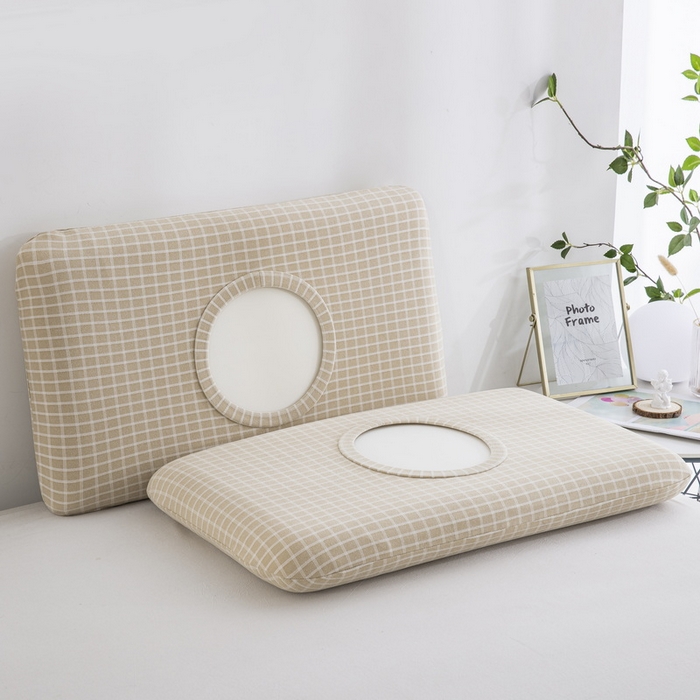 大黄蜂家居家纺 2025新款暖感德绒万能魔术枕套 咖小格