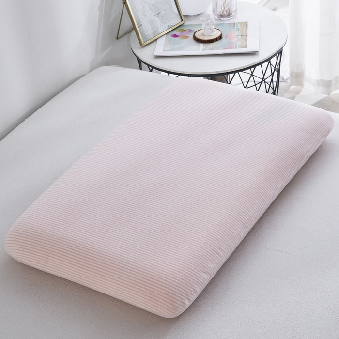 91家纺网 家纺一手货源 找家纺 大黄蜂家居家纺 2025新款暖感德绒万能魔术枕套 粉细条