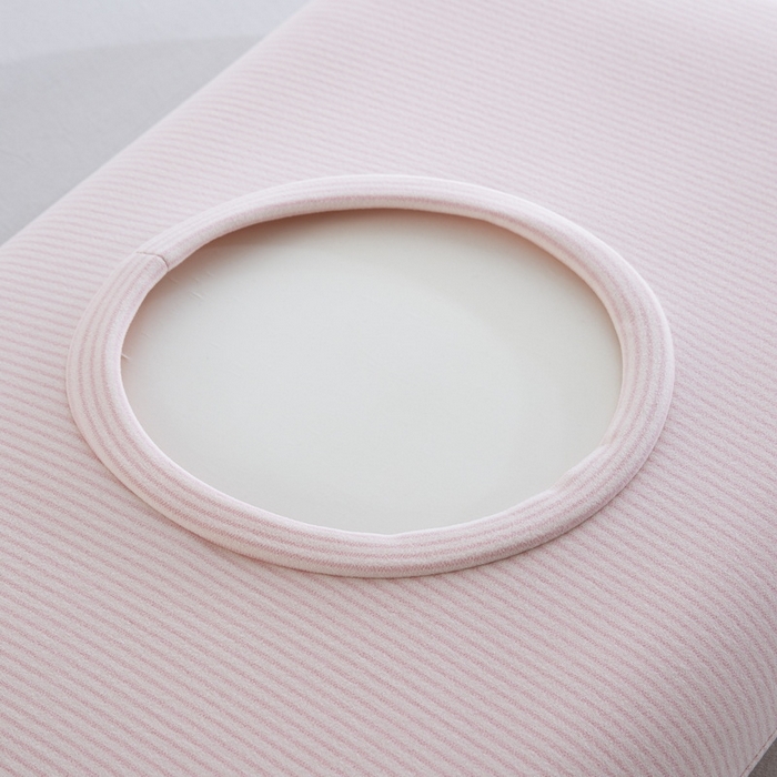 91家纺网 家纺一手货源 找家纺 大黄蜂家居家纺 2025新款暖感德绒万能魔术枕套 粉细条