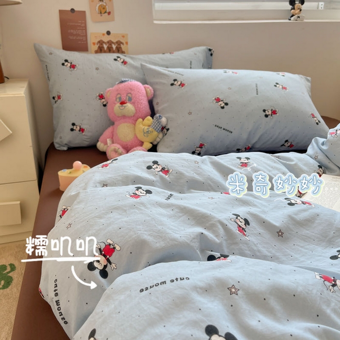 91家纺网 家纺一手货源 找家纺 （总）澜妃 2025新款糯叽叽水洗棉简单款四件套