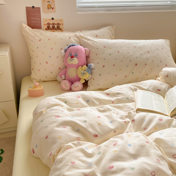 91家纺网 家纺一手货源 找家纺 （总）澜妃 2025新款糯叽叽水洗棉简单款四件套