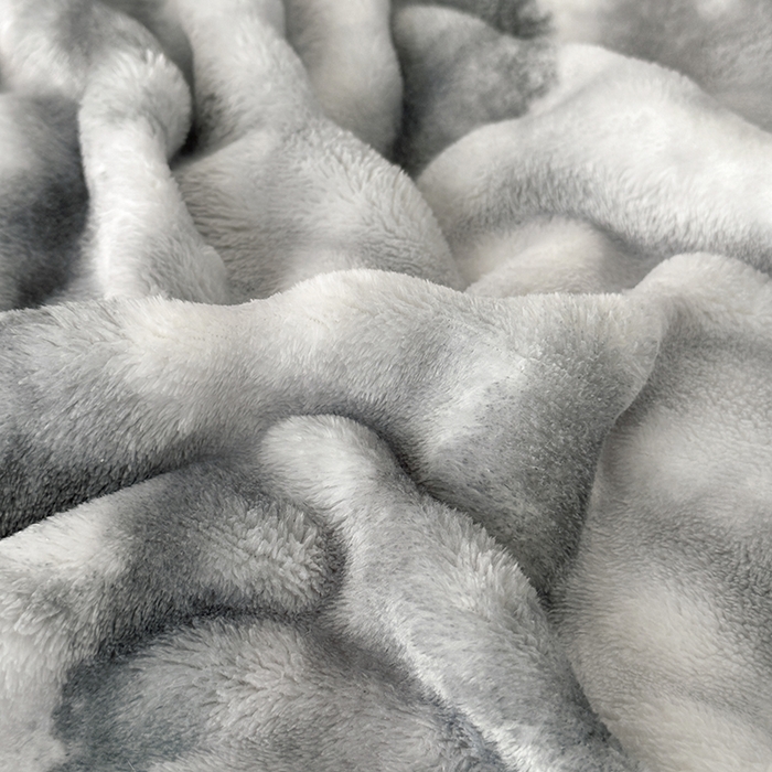 91家纺网 家纺一手货源 找家纺 乐窝家纺仓储 2025新款炫彩水墨画仿兔毛绒大泡泡绒印花法兰绒毛毯毯子大理石纹休闲-水墨画 水墨画-灰