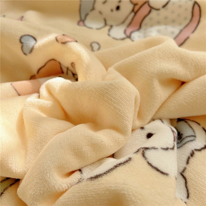 91家纺网 家纺一手货源 找家纺 葡萄家 2025新款A类ins小清新少女可爱奶油猫咪卡通加厚牛奶绒羊羔绒多功能毛毯毯子 绒毛毯-MT童梦园