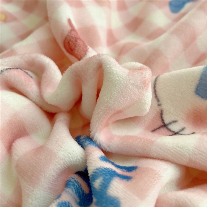 91家纺网 家纺一手货源 找家纺 葡萄家 2025新款A类ins小清新少女可爱奶油猫咪卡通加厚牛奶绒羊羔绒多功能毛毯毯子 绒毛毯-MT粉格喵喵