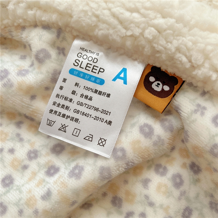 91家纺网 家纺一手货源 找家纺 葡萄家 2025新款A类ins小清新少女可爱奶油猫咪卡通加厚牛奶绒羊羔绒多功能毛毯毯子 绒毛毯-MT可爱女孩