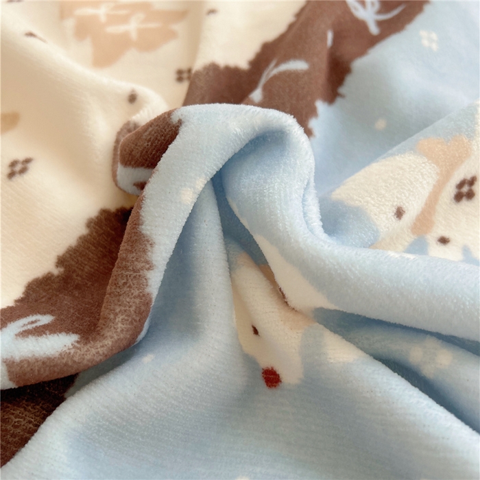 91家纺网 家纺一手货源 找家纺 葡萄家 2025新款A类ins小清新少女可爱奶油猫咪卡通加厚牛奶绒羊羔绒多功能毛毯毯子 绒毛毯-MT波西狗狗