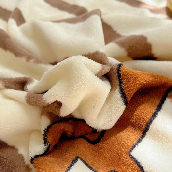 91家纺网 家纺一手货源 找家纺 葡萄家 2025新款A类ins小清新少女可爱奶油猫咪卡通加厚牛奶绒羊羔绒多功能毛毯毯子 绒毛毯-MT咖条狗狗