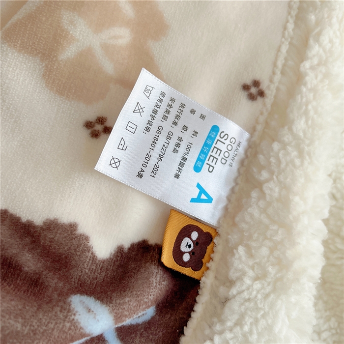 91家纺网 家纺一手货源 找家纺 葡萄家 2025新款A类ins小清新少女可爱奶油猫咪卡通加厚牛奶绒羊羔绒多功能毛毯毯子 绒毛毯-MT波西狗狗