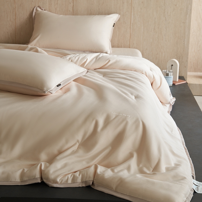 91家纺网 家纺一手货源 找家纺 丽笙被芯 2025新款云绵磨毛懒人被 被子被芯 清晨米