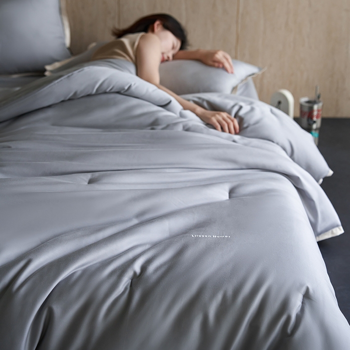 91家纺网 家纺一手货源 找家纺 丽笙被芯 2025新款云绵磨毛懒人被 被子被芯 伦敦灰