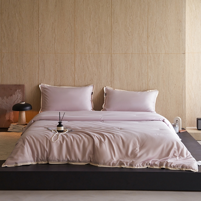 91家纺网 家纺一手货源 找家纺 丽笙被芯 2025新款云绵磨毛懒人被 被子被芯 淡月紫