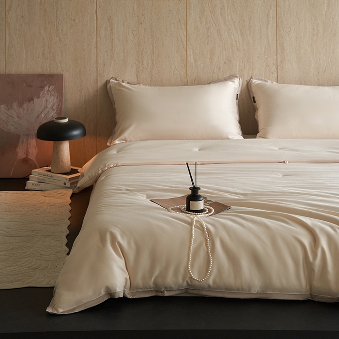 91家纺网 家纺一手货源 找家纺 丽笙被芯 2025新款云绵磨毛懒人被 被子被芯 清晨米