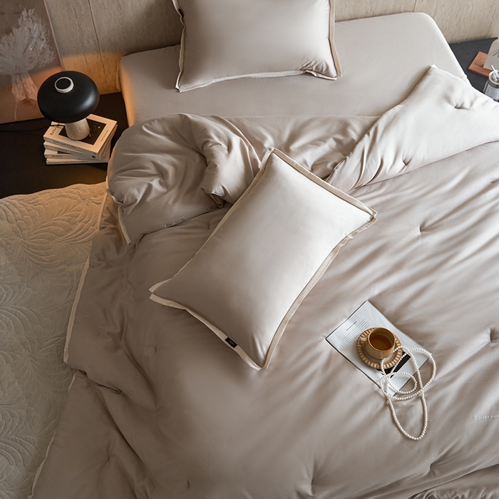 91家纺网 家纺一手货源 找家纺 丽笙被芯 2025新款云绵磨毛懒人被 被子被芯 复古咖