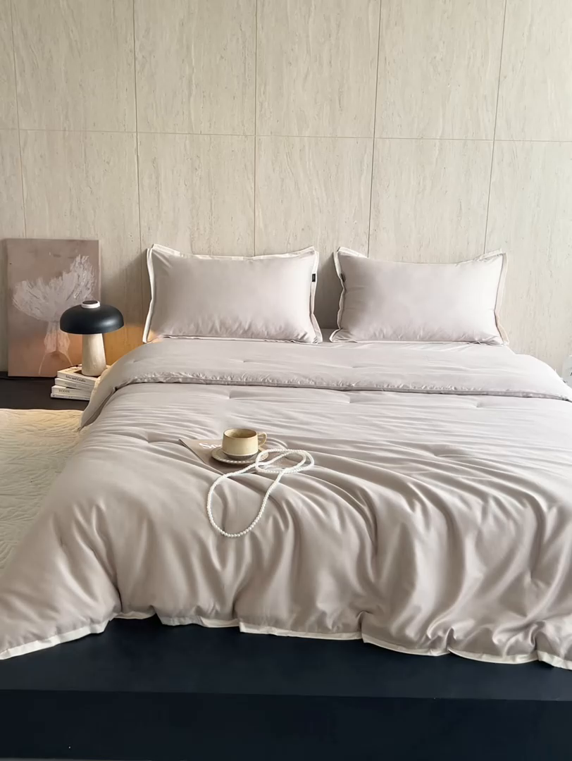 91家纺网 家纺一手货源 找家纺 丽笙被芯 2025新款云绵磨毛懒人被 被子被芯 复古咖