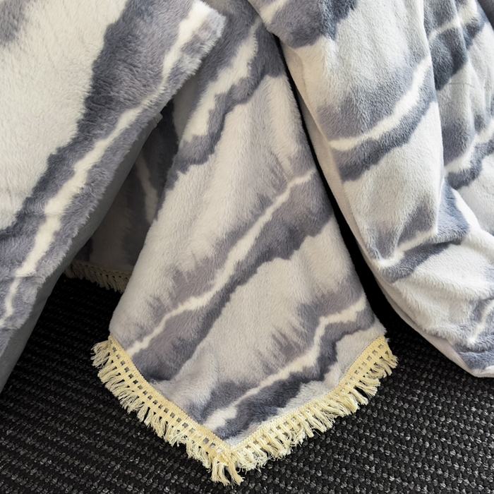 91家纺网 家纺一手货源 找家纺 （总）家之硕家纺 2025新款高克重兔毛绒轻奢风床单床笠四件套系列