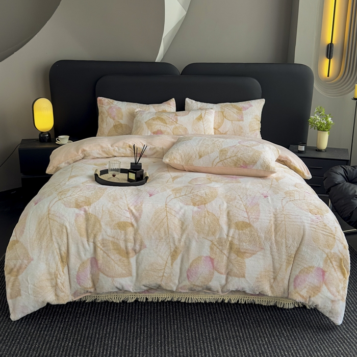 91家纺网 家纺一手货源 找家纺 （总）家之硕家纺 2025新款高克重兔毛绒轻奢风床单床笠四件套系列