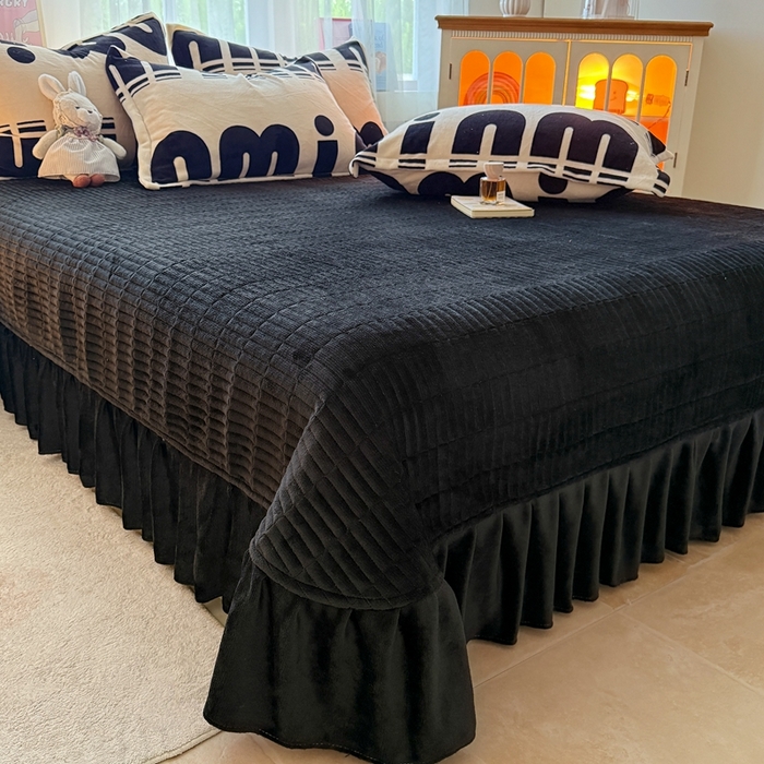 91家纺网 家纺一手货源 找家纺 铠畅 2025新款牛奶绒碎花床单床盖四件套 花妖系列云裳-字母im