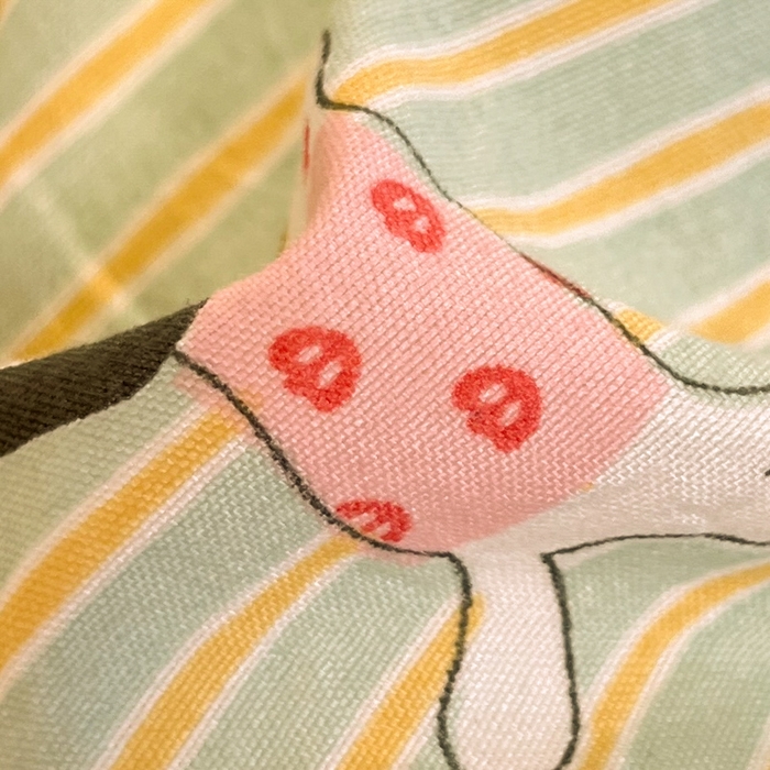 91家纺网 家纺一手货源 找家纺 澜妃 2025新款糯叽叽水洗棉全棉蕾丝花边宿舍床上下铺三件套-艾意系列 艾意-小狗心情