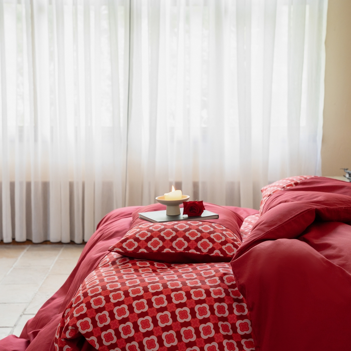 91家纺网 家纺一手货源 找家纺 （总）121 【贡缎刺绣四件套】2025新款婚庆系列定制款（婚庆系列-欢喜奢红蜜语）100S长绒棉贡缎专供厂家（会员 -20   控价标准 318 加大338）