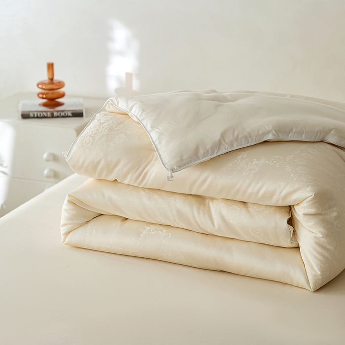 91家纺网 家纺一手货源 找家纺 丽笙被芯 2025新款铂金大豆被 被子被芯 铂金大豆被-白