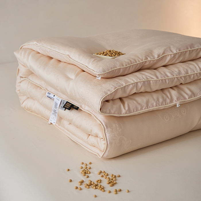 91家纺网 家纺一手货源 找家纺 丽笙被芯 2025新款铂金大豆被 被子被芯 铂金大豆被-咖