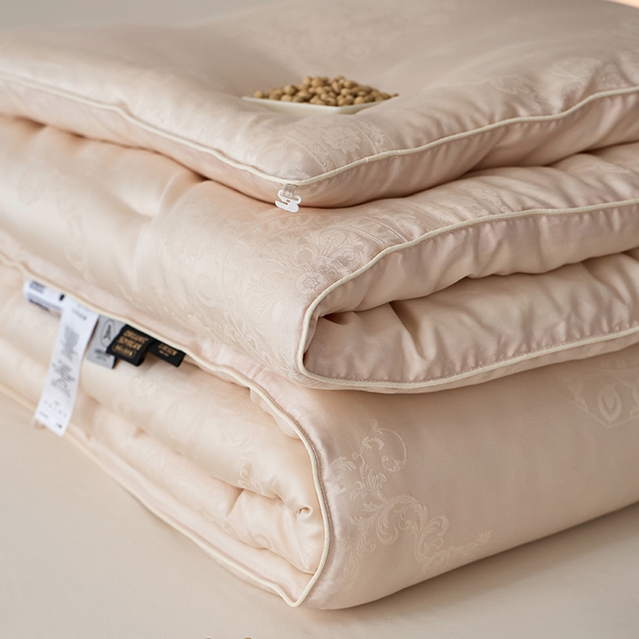 91家纺网 家纺一手货源 找家纺 丽笙被芯 2025新款铂金大豆被 被子被芯 铂金大豆被-咖
