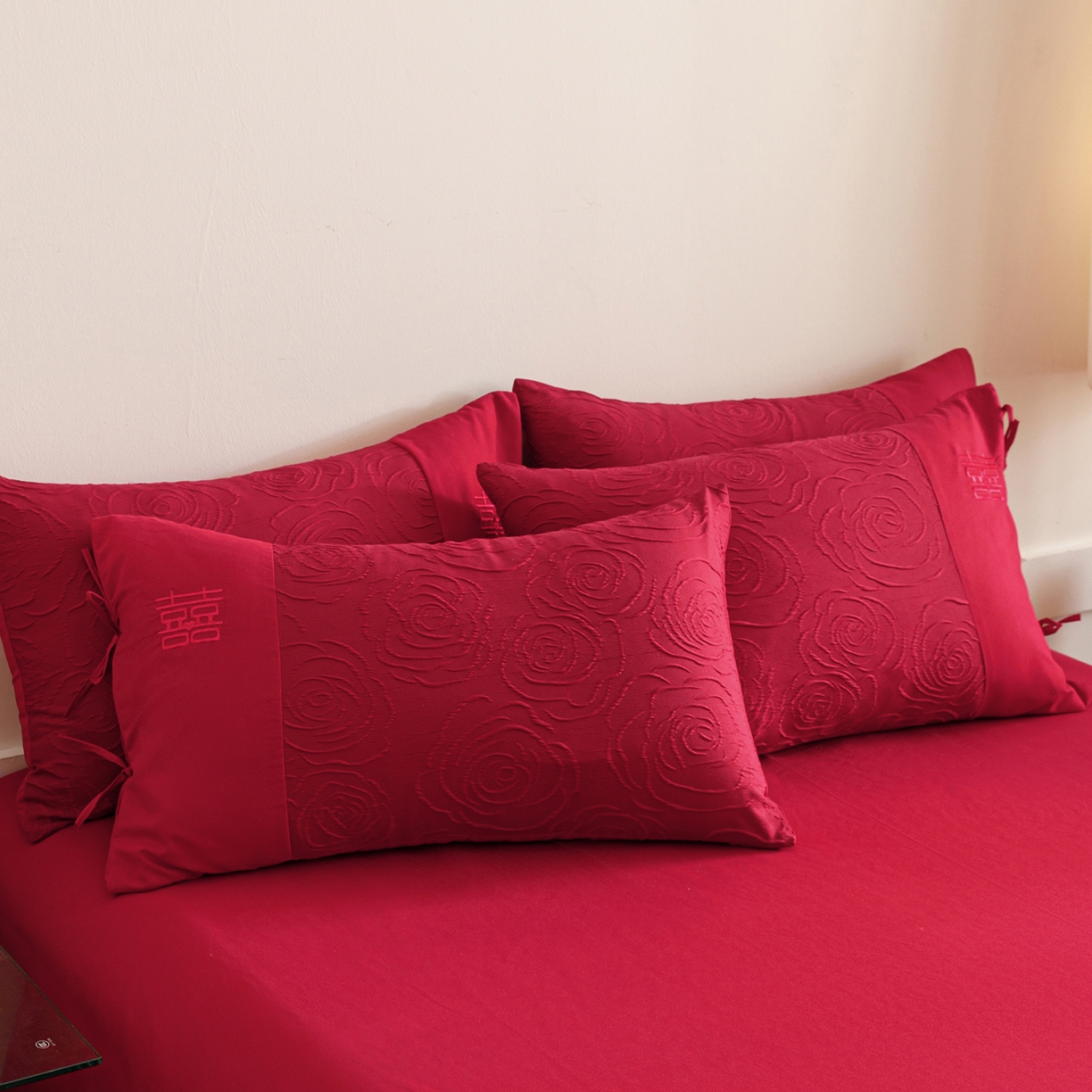 91家纺网 家纺一手货源 找家纺 苏源家居 2025新款色织提花玫瑰系列四件套 玫瑰有喜