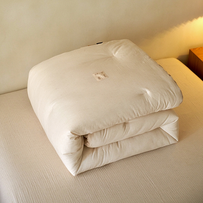 91家纺网 家纺一手货源 找家纺 （总）丽笙被芯 2025新款A类素麻低致敏抑菌被被子被芯,本色