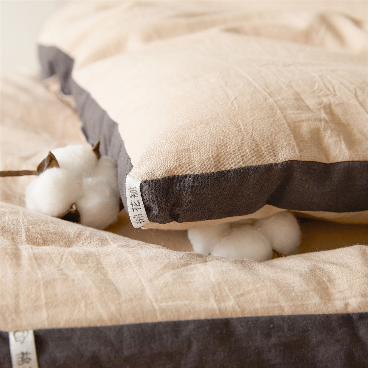 91家纺网 家纺一手货源 找家纺 创优（专版烫画.翻版必究）2025新款立体棉花被100%新疆棉棉花被春秋被冬被子被芯四季被 棉自新疆-卡其