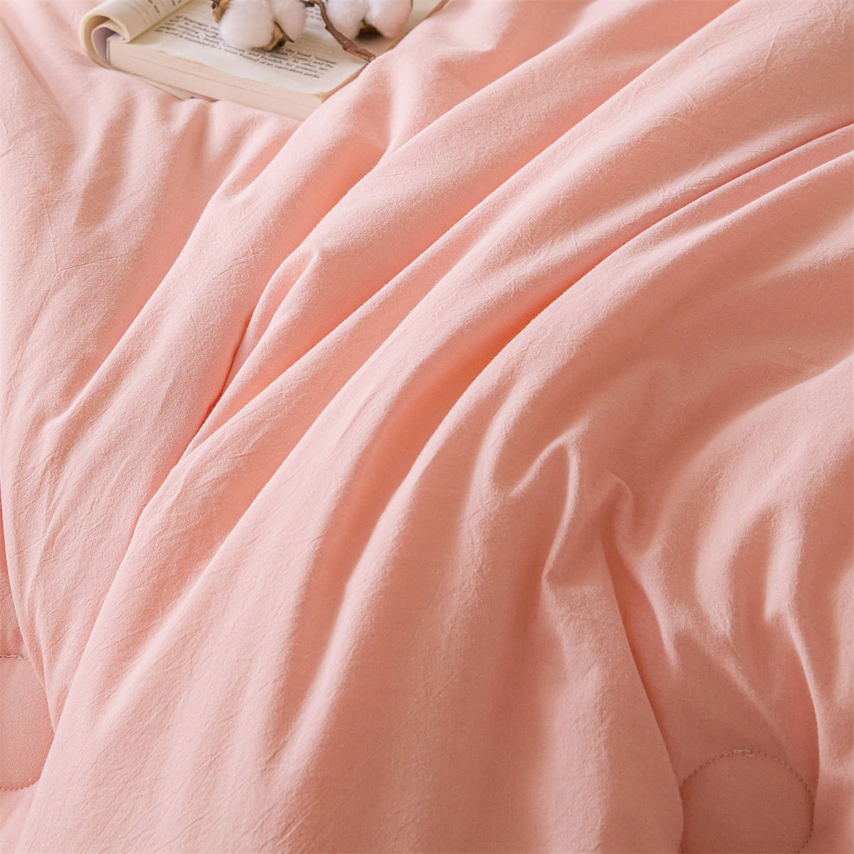 91家纺网 家纺一手货源 找家纺 创优（专版烫画.翻版必究）2025新款立体棉花被100%新疆棉棉花被春秋被冬被子被芯四季被 棉自新疆-浅粉