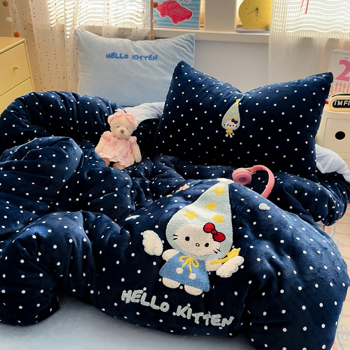 91家纺网 家纺一手货源 找家纺 （总）星禾优选 2025新款高克重牛奶绒毛巾绣四件套