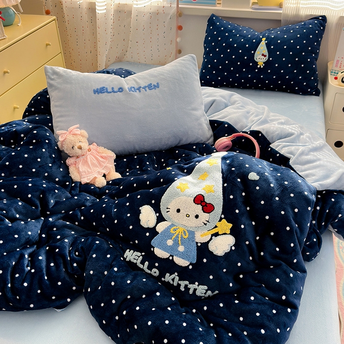 91家纺网 家纺一手货源 找家纺 （总）星禾优选 2025新款高克重牛奶绒毛巾绣四件套