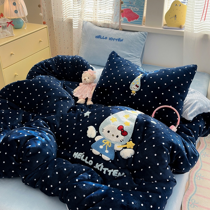 91家纺网 家纺一手货源 找家纺 （总）星禾优选 2025新款高克重牛奶绒毛巾绣四件套