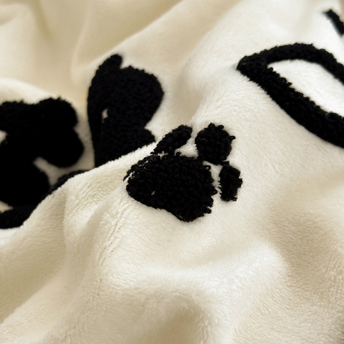 91家纺网 家纺一手货源 找家纺 星禾优选 2025新款高克重牛奶绒毛巾绣四件套 祝你鱼快